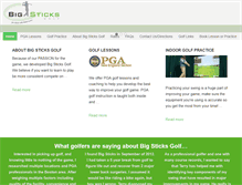 Tablet Screenshot of bigsticksgolf.com